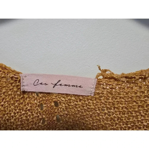 Women's Ces Femme Sweater, Size M, Camel - Picture 3 of 6